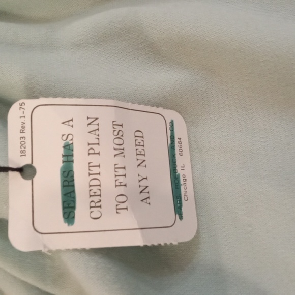 Sunshine Valley Vintage Mock neck with Shoulder Pads Midi Dress in Mint Size 4 - Picture 7 of 8